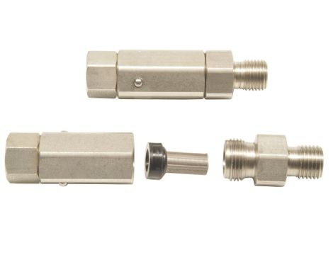 107330 - STAINLESS STEEL SWIVEL WITH INLINE FILTER M 3/8"(NPS) X F 3/8"(NPS)